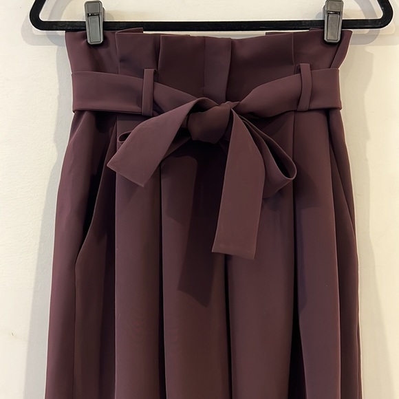 COS Purple High-Waisted Wide Leg Paperbag Trousers size 6 - Picture 3 of 14